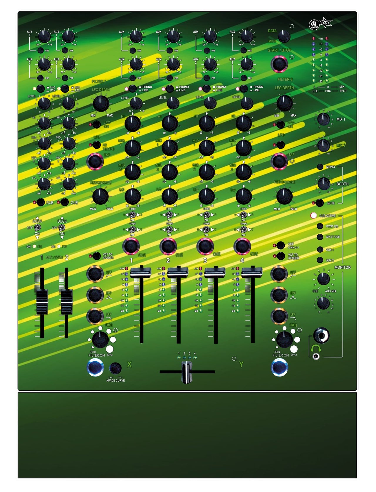 Allen and Heath XONE 92 Skin Green Lazer