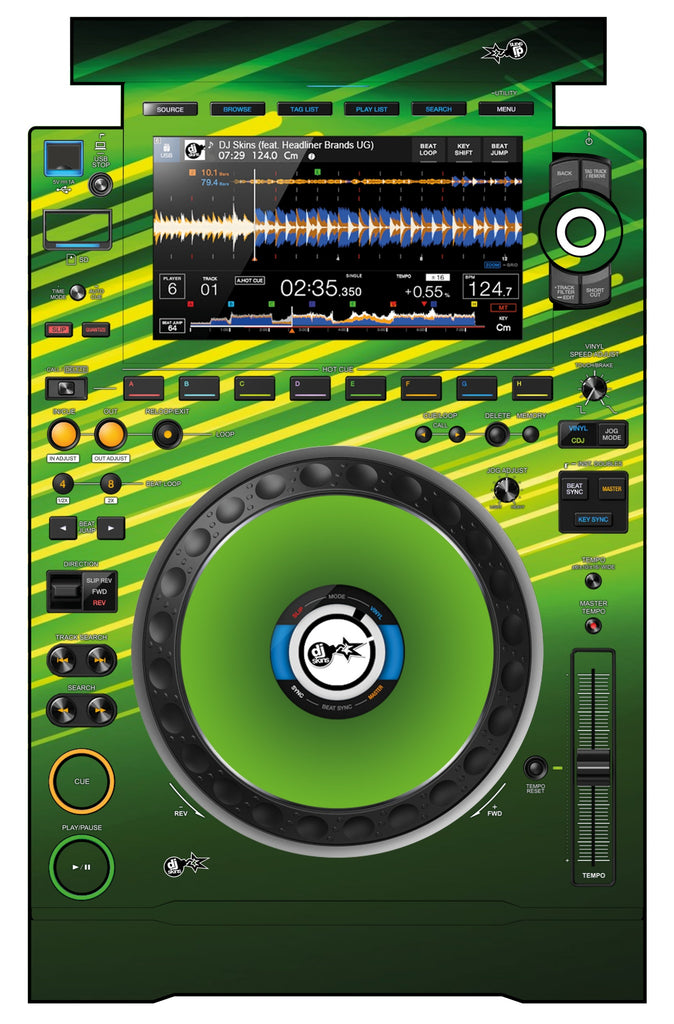 Pioneer DJ CDJ 3000 Skin Green Lazer