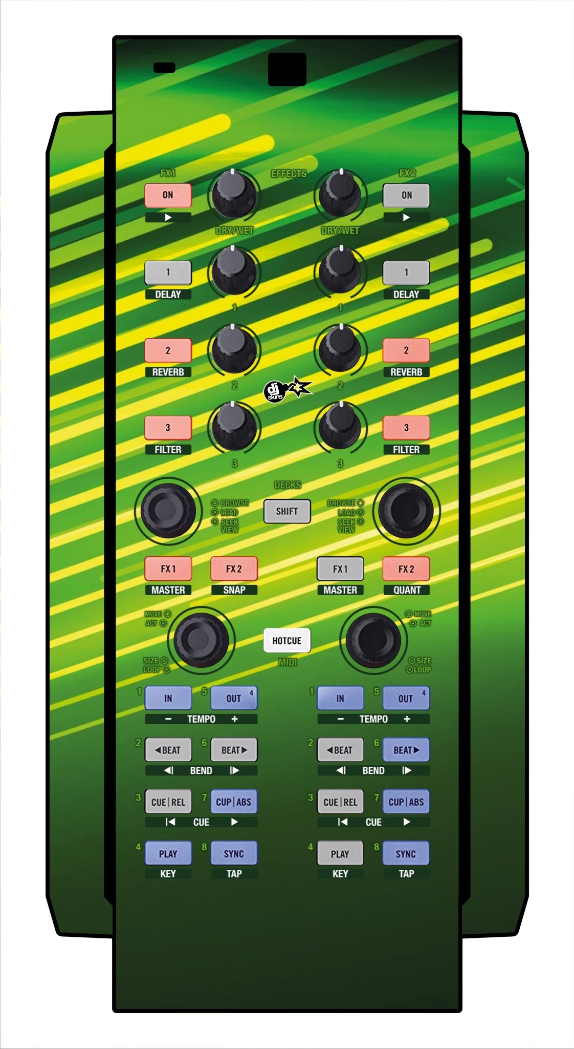 Native Instruments X1 Skin Green Lazer