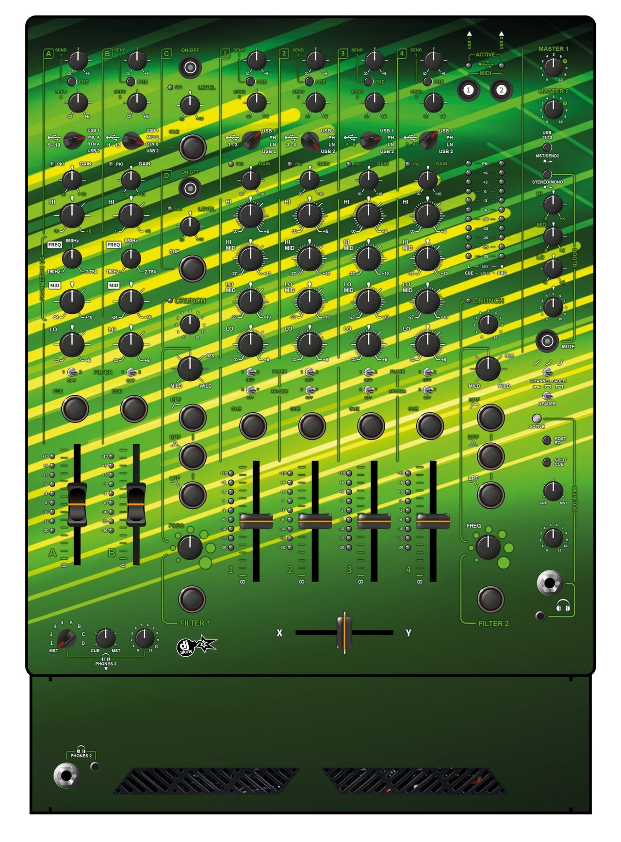 Allen and Heath XONE 96 Skin Green Lazer