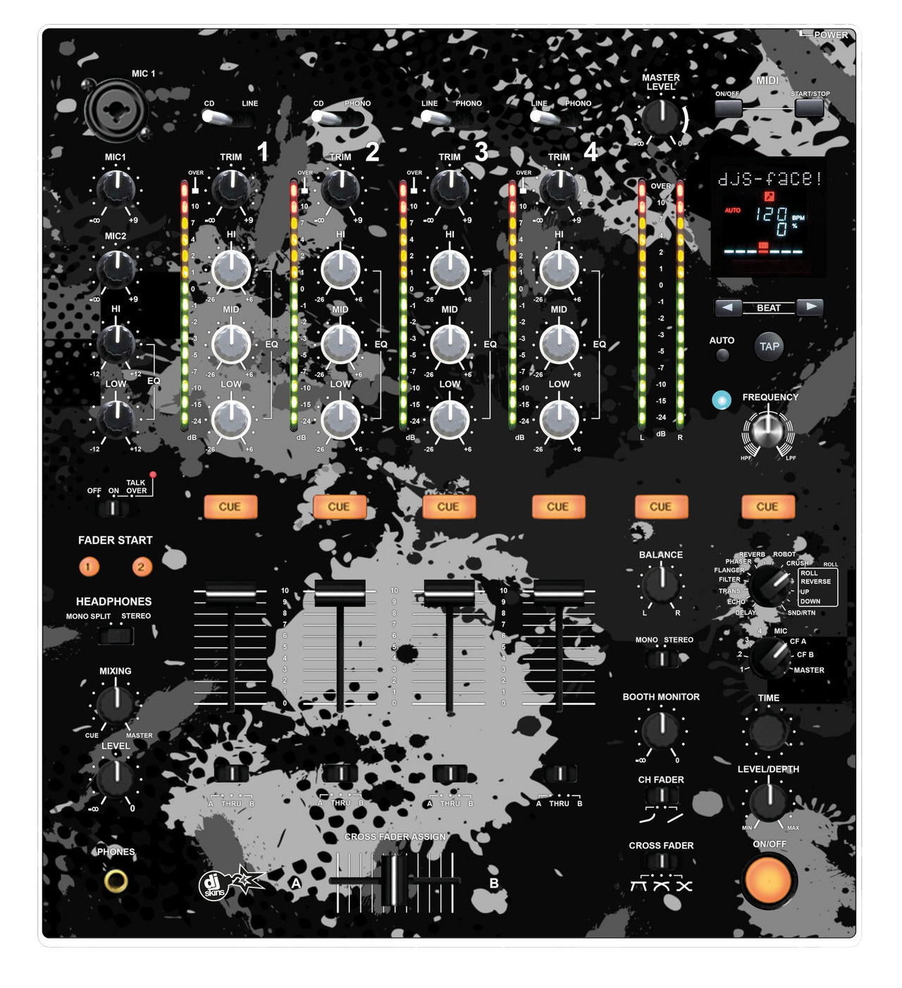 Pioneer DJ DJM 700 Skin Conflict Grey