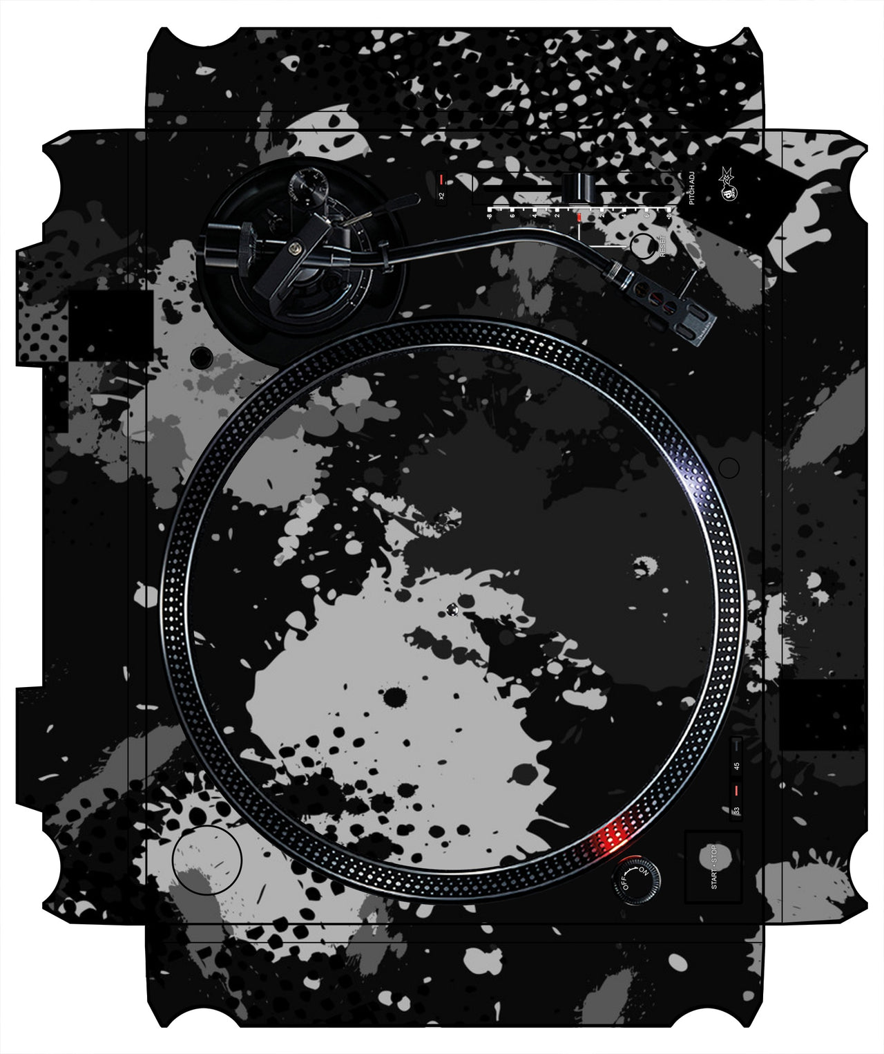 Technics 1200 / 1210 MK7 VERTICAL Skin Conflict Grey