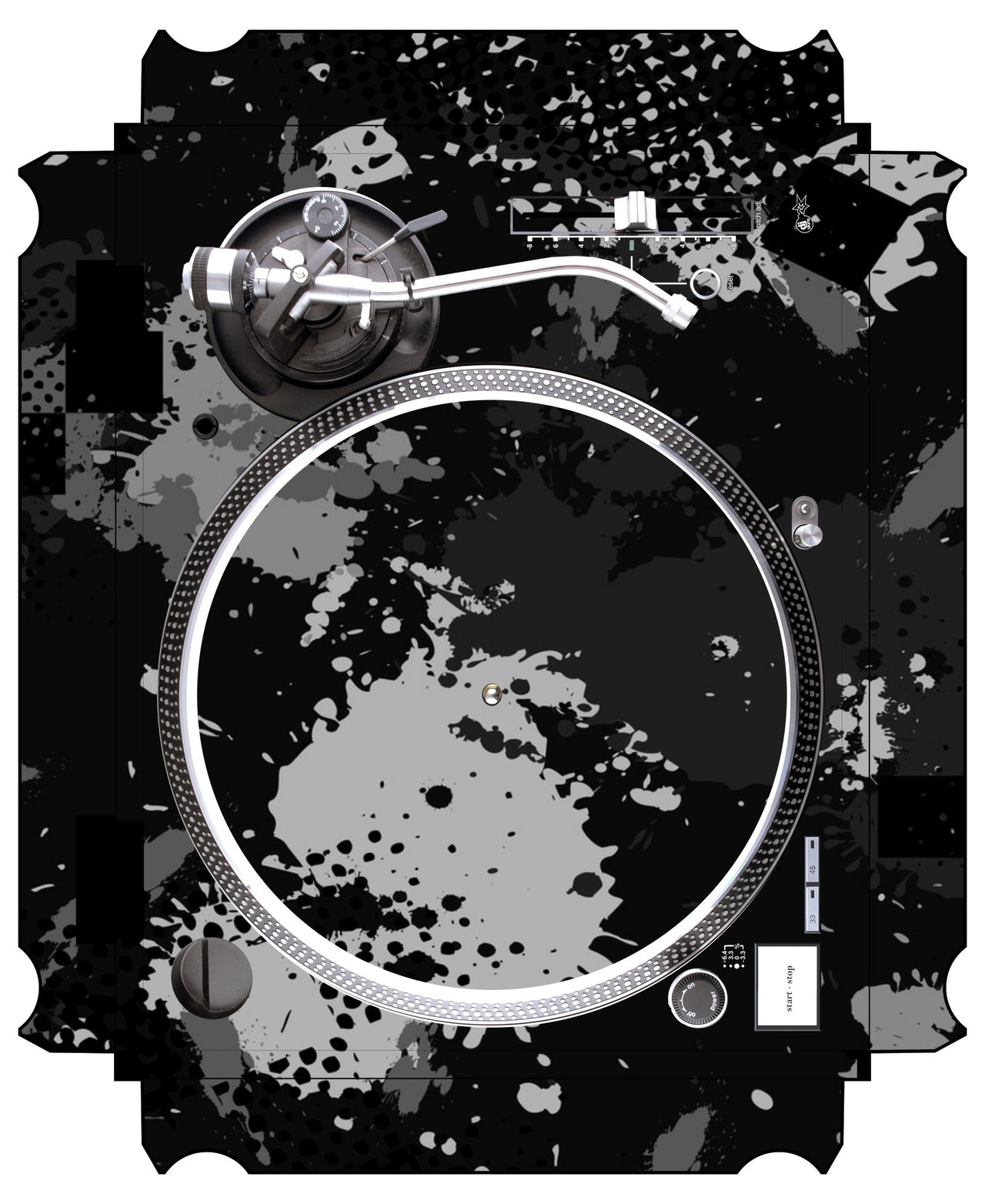 Technics 1200 / 1210 MK5 VERTICAL Skin Conflict Grey