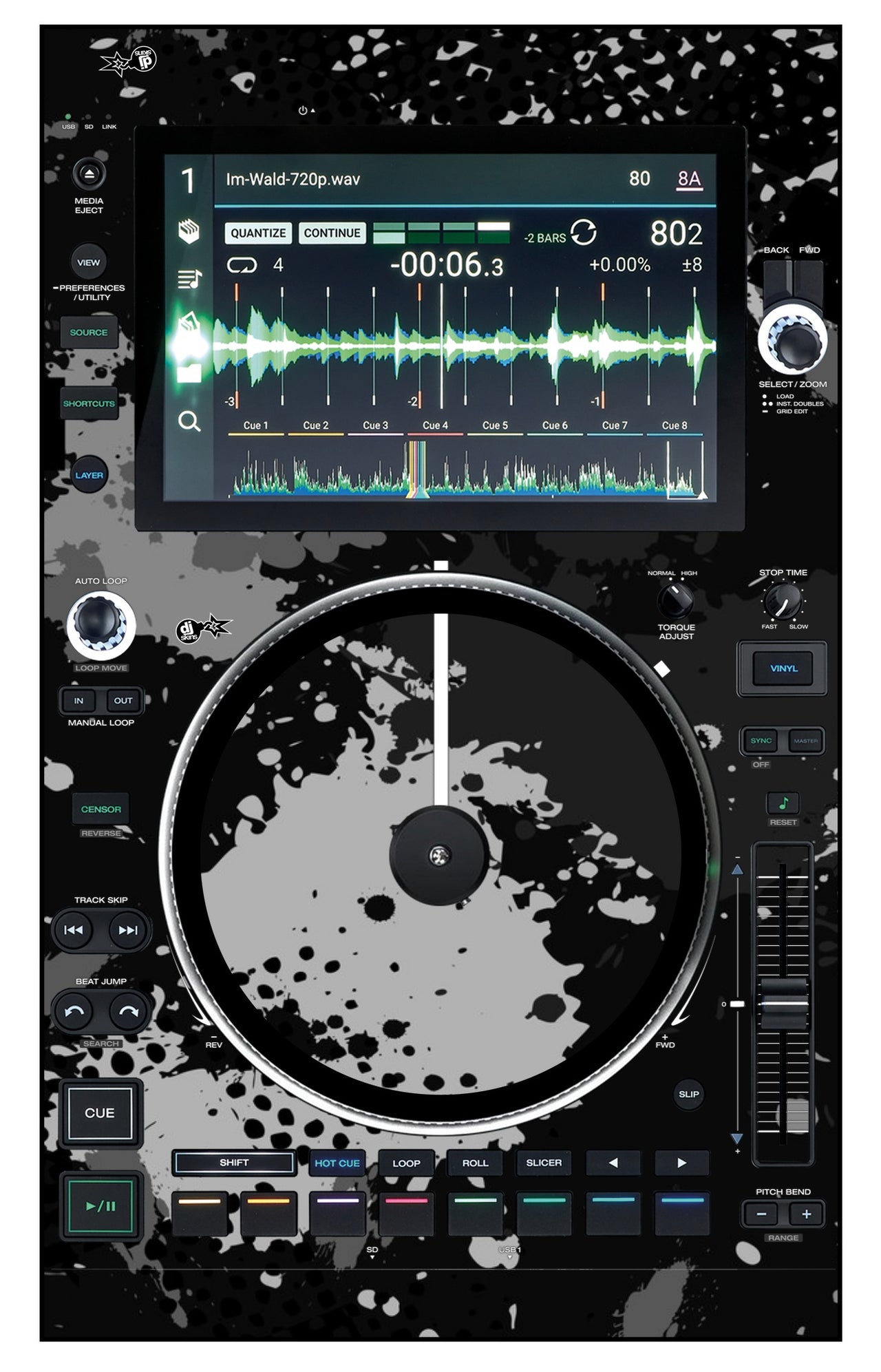 Denon DJ SC 6000 M Skin Conflict Grey