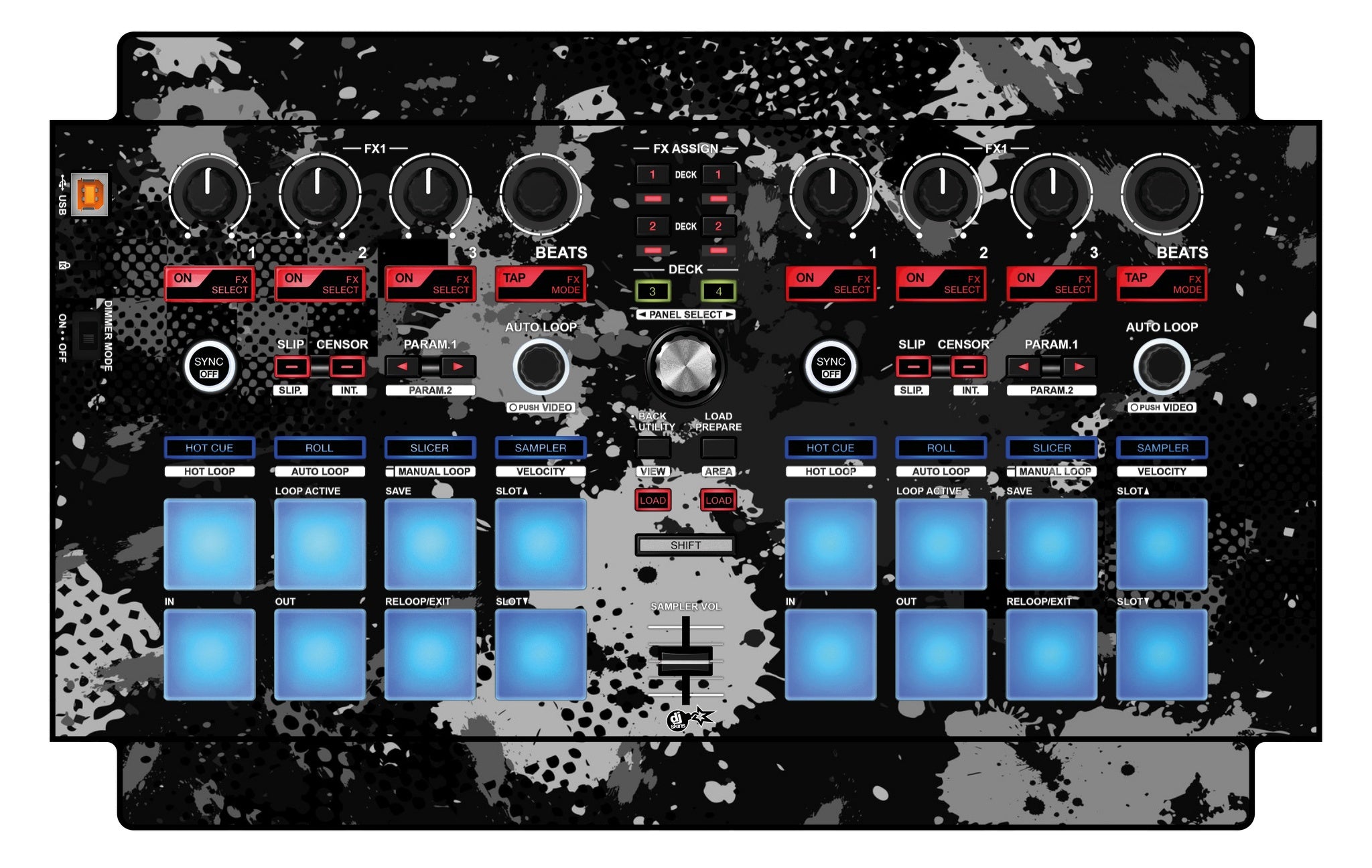 Pioneer DJ DDJ SP 1 Skin Conflict Grey