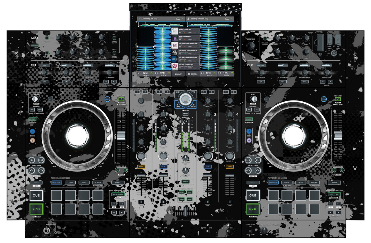 Denon DJ PRIME 4 Skin Conflict Grey