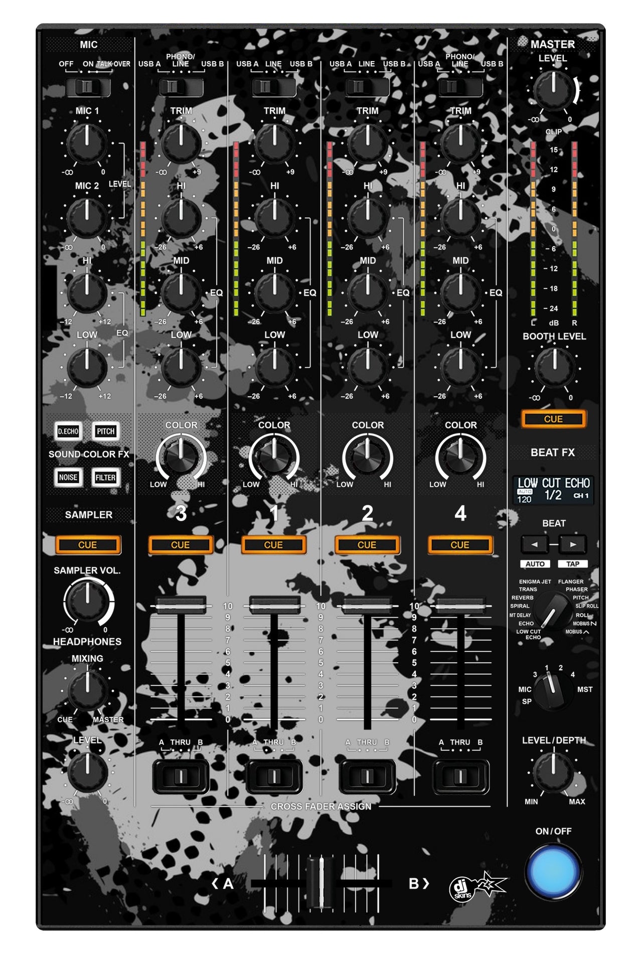Pioneer DJ DDJ 1000 SRT MIXER Skin Conflict Grey