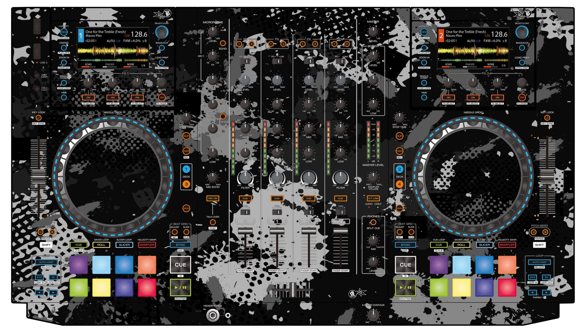 Denon DJ MCX 8000 Skin Conflict Grey