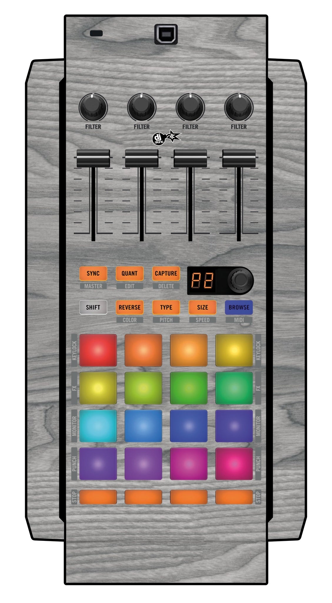 Native Instruments F1 Skin Wood Grey