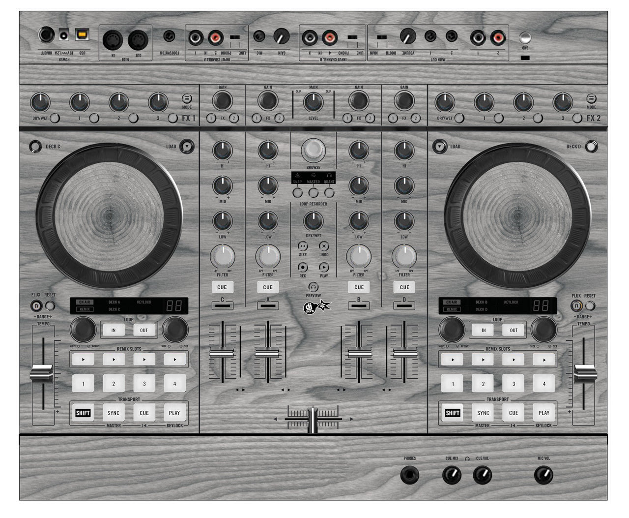 Native Instruments S4 MK2 Skin Wood Grey