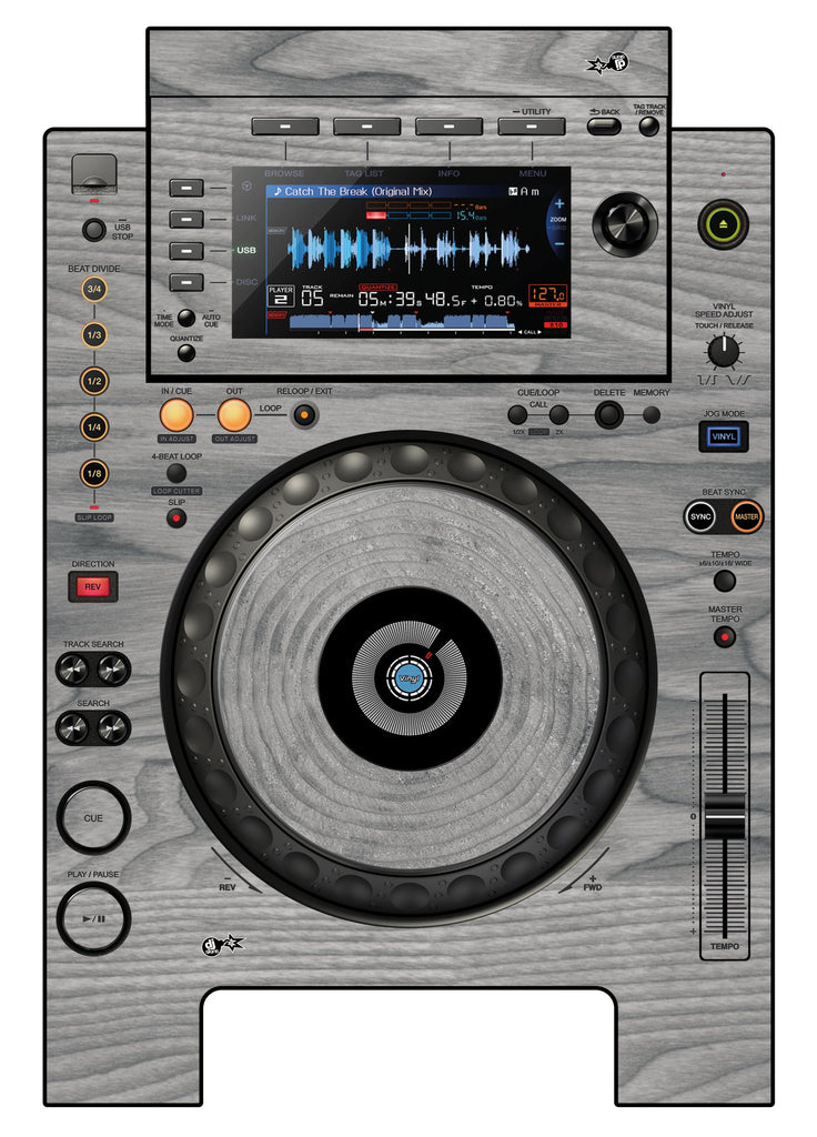 Pioneer DJ CDJ 900 NEXUS Skin Wood Grey