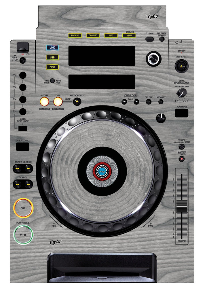 Pioneer DJ CDJ 900 Skin Wood Grey