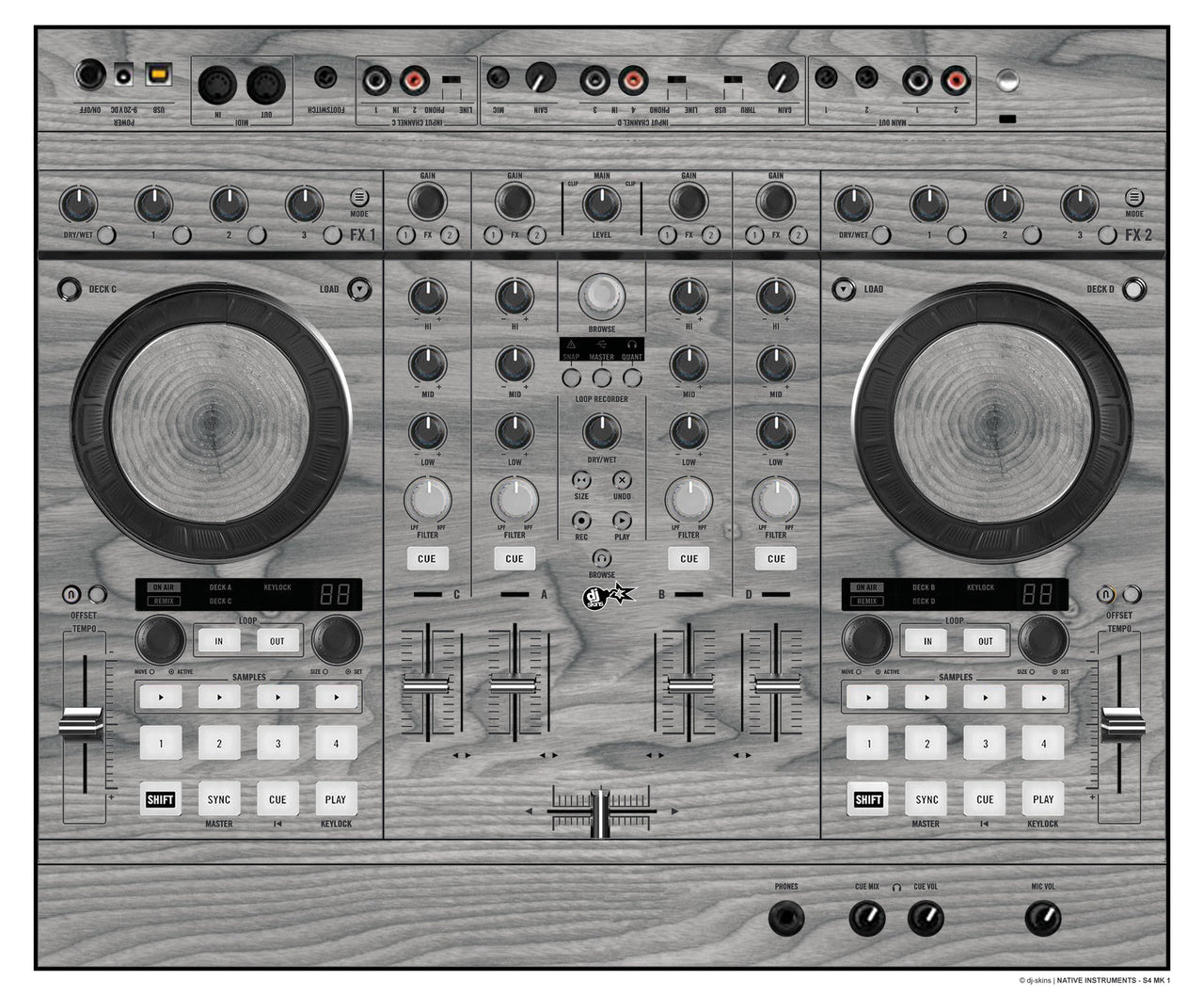 Native Instruments S4 MK1 Skin Wood Grey