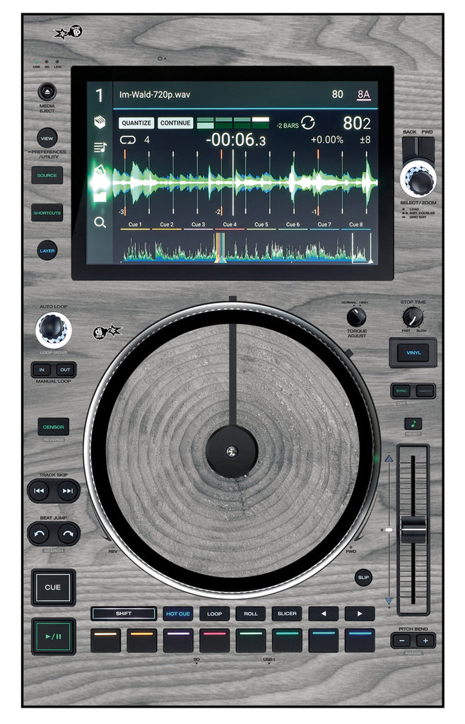 Denon DJ SC 6000 M Skin Wood Grey