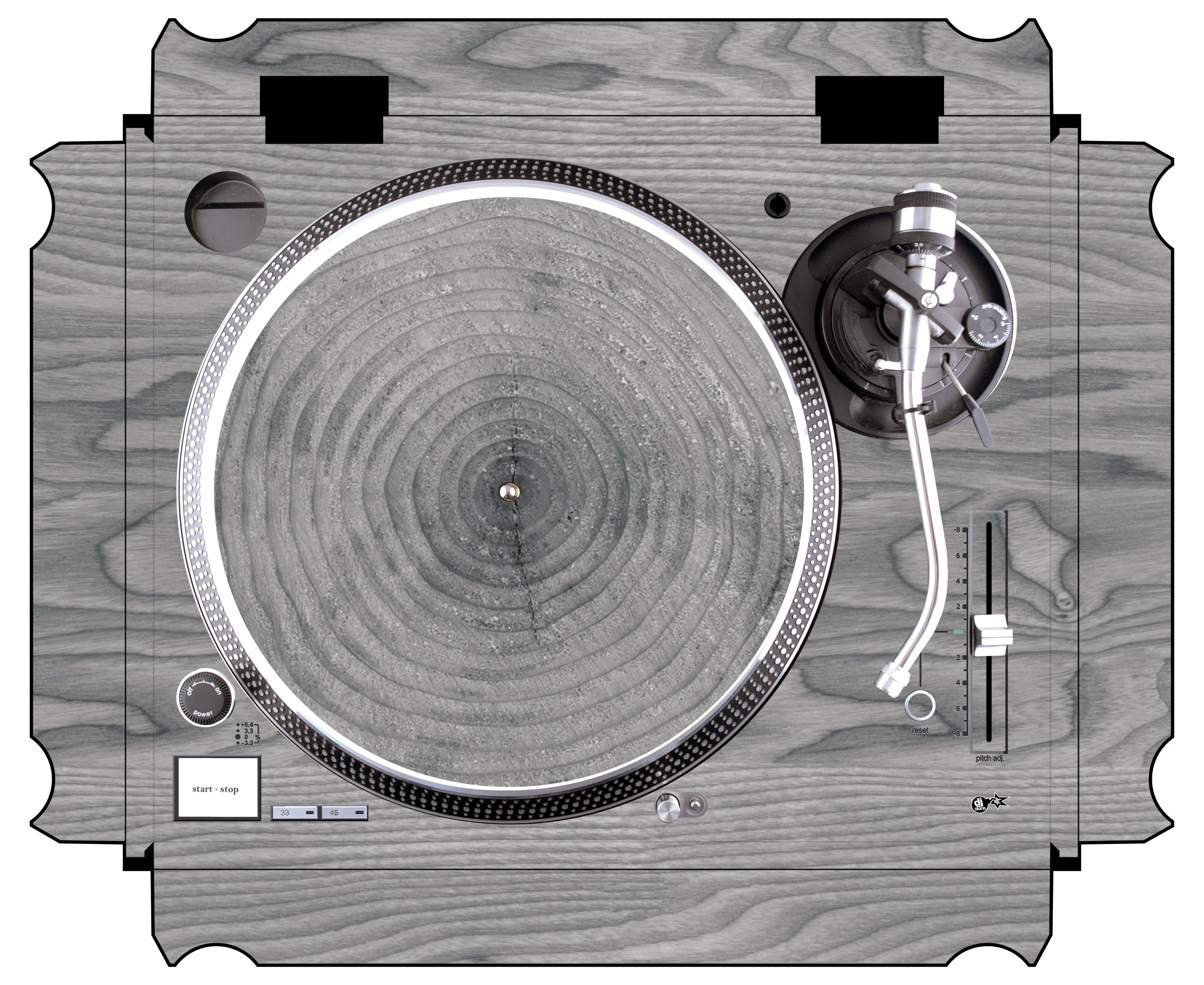 Technics 1200 / 1210 MK5 Skin Wood Grey