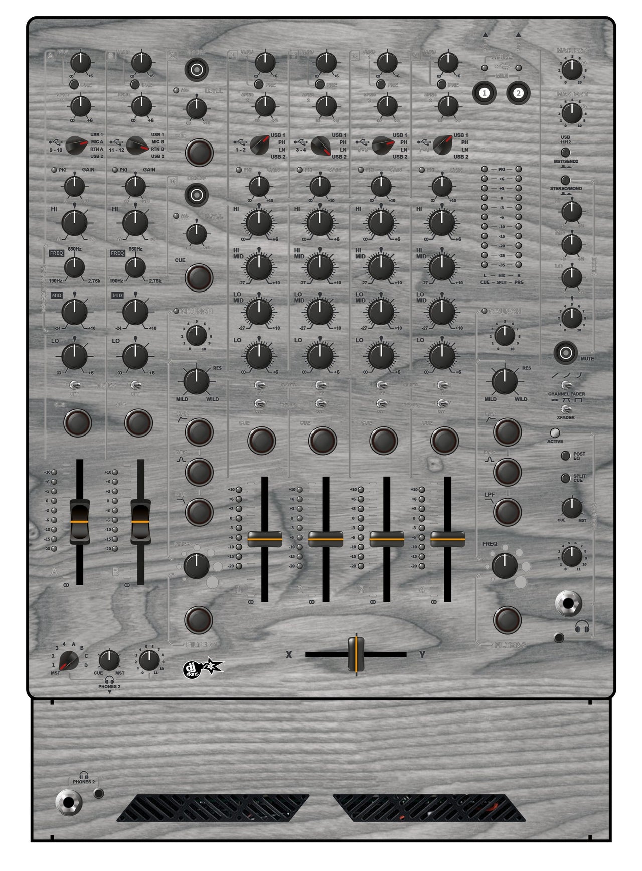 Allen and Heath XONE 96 Skin Wood Grey