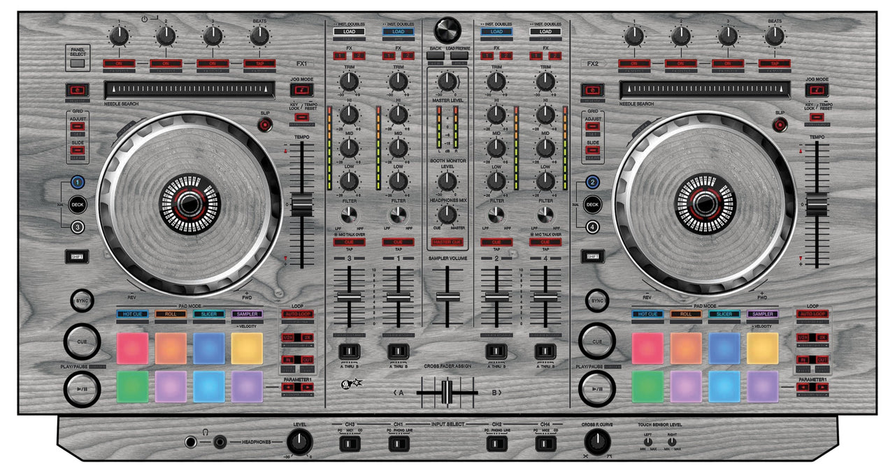 Pioneer DJ DDJ SX Skin Wood Grey