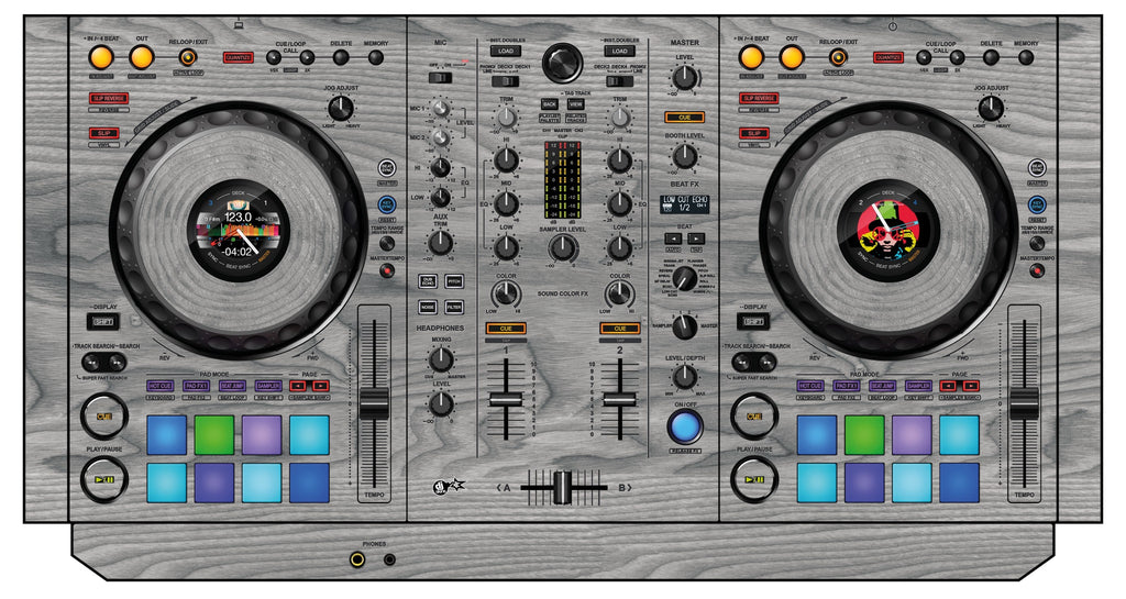 Pioneer DJ DDJ 800 Skin Wood Grey