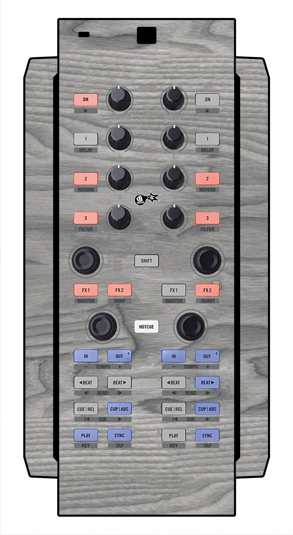 Native Instruments X1 Skin Wood Grey