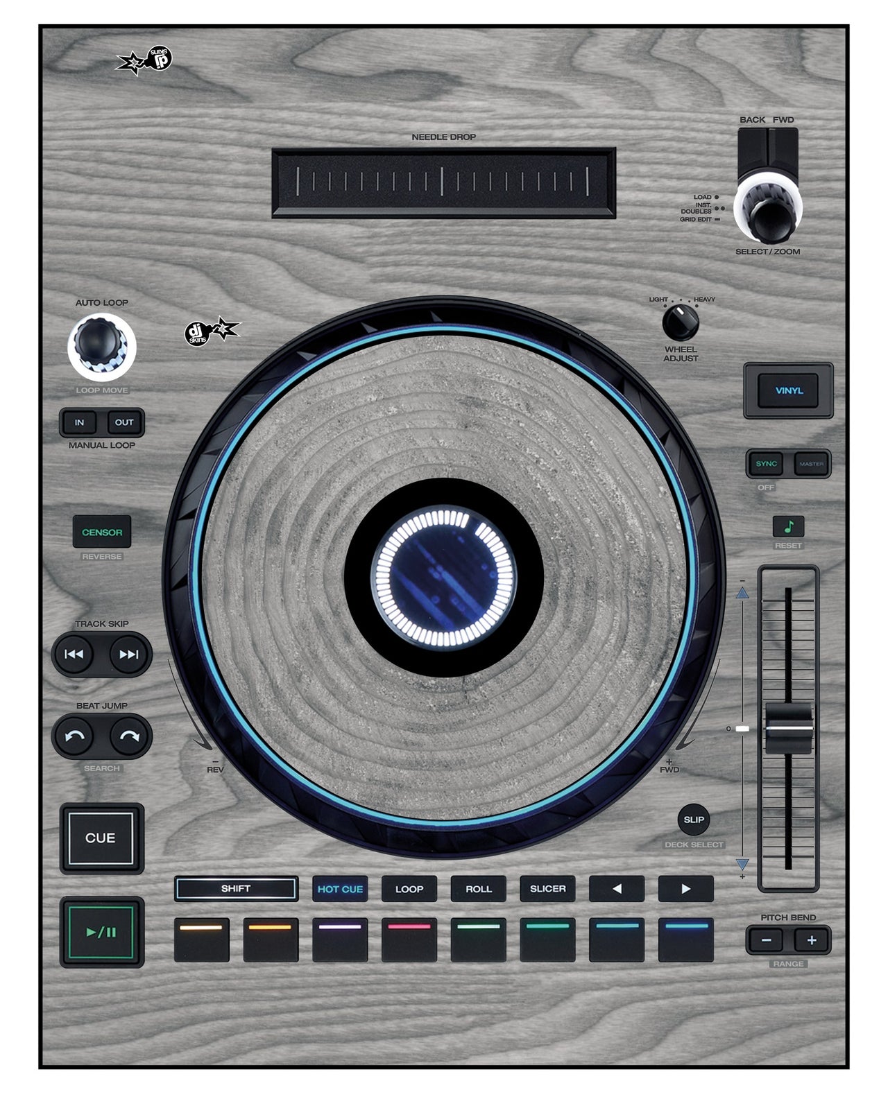 Denon DJ LC 6000 Skin Wood Grey
