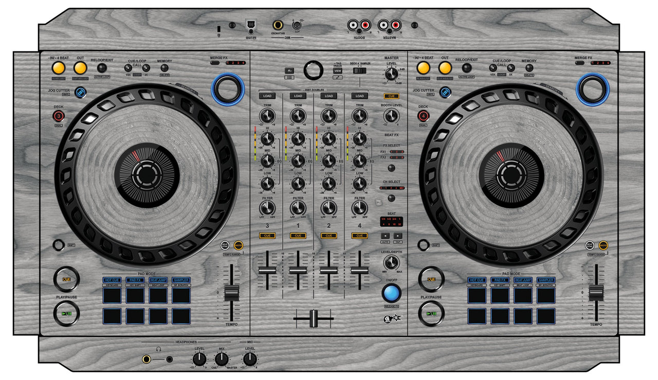 Pioneer DJ DDJ FLX6 Skin Wood Grey