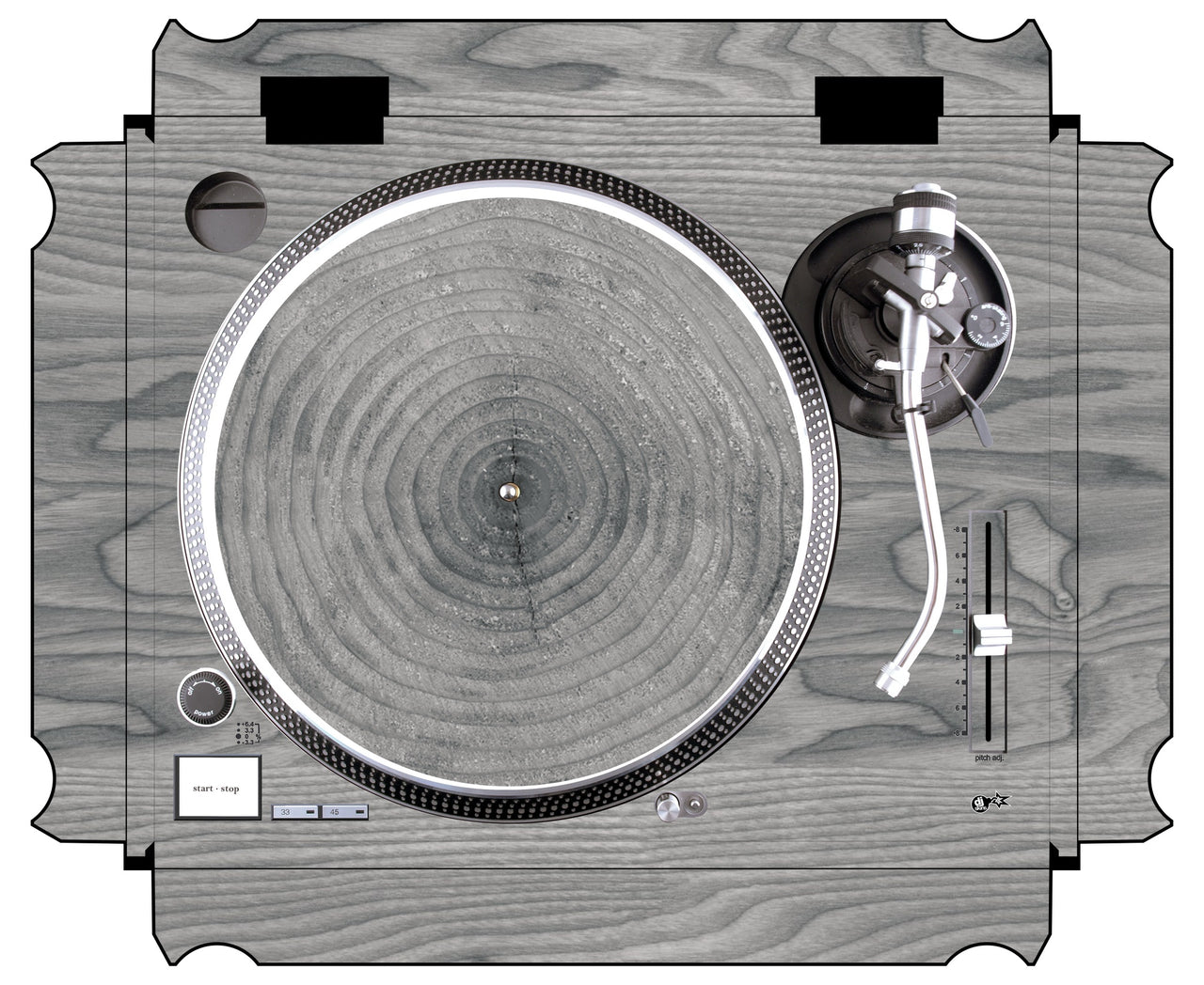 Technics 1200 / 1210 MK2 Skin Wood Grey
