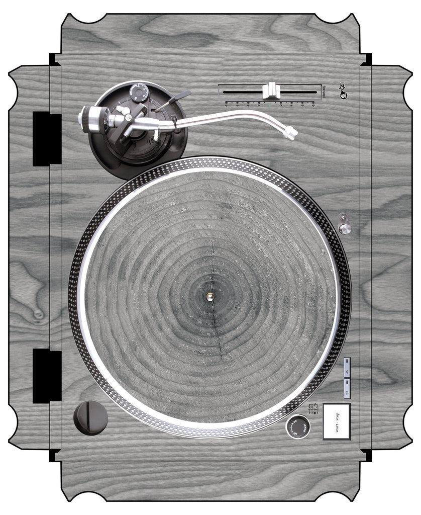 Technics 1200 / 1210 MK2 VERTICAL Skin Wood Grey