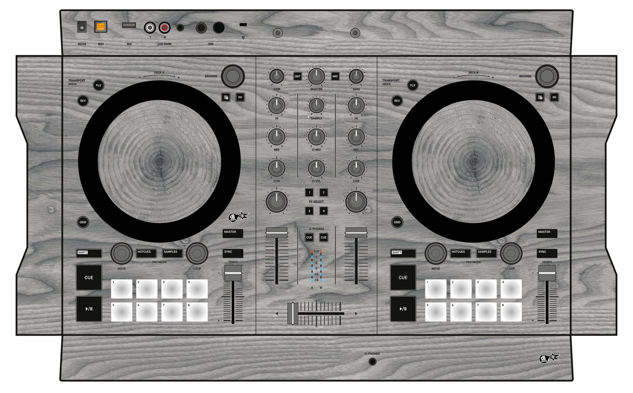 Native Instruments S2 MK3 Skin Wood Grey