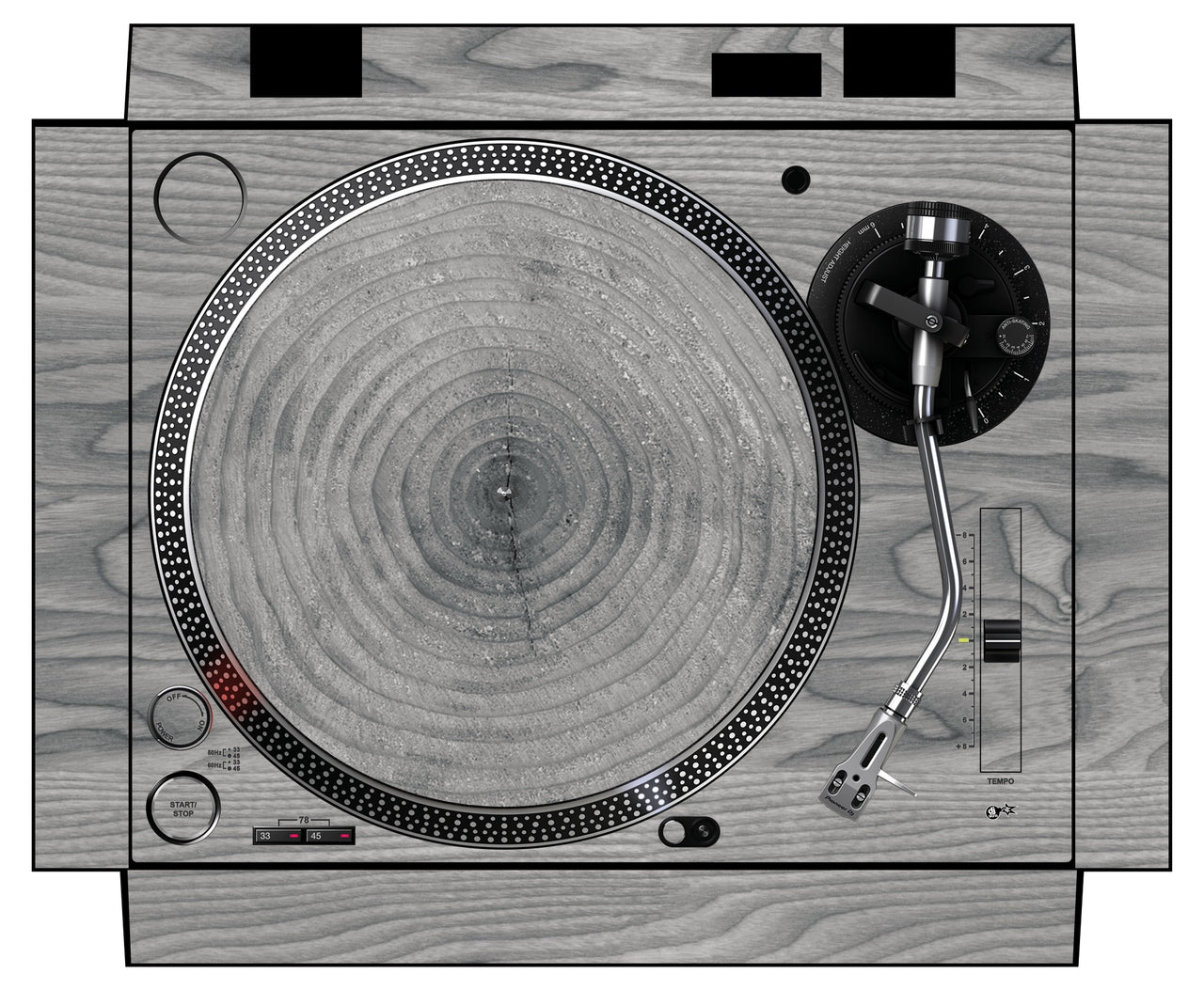 Pioneer DJ PLX 500 Skin Wood Grey