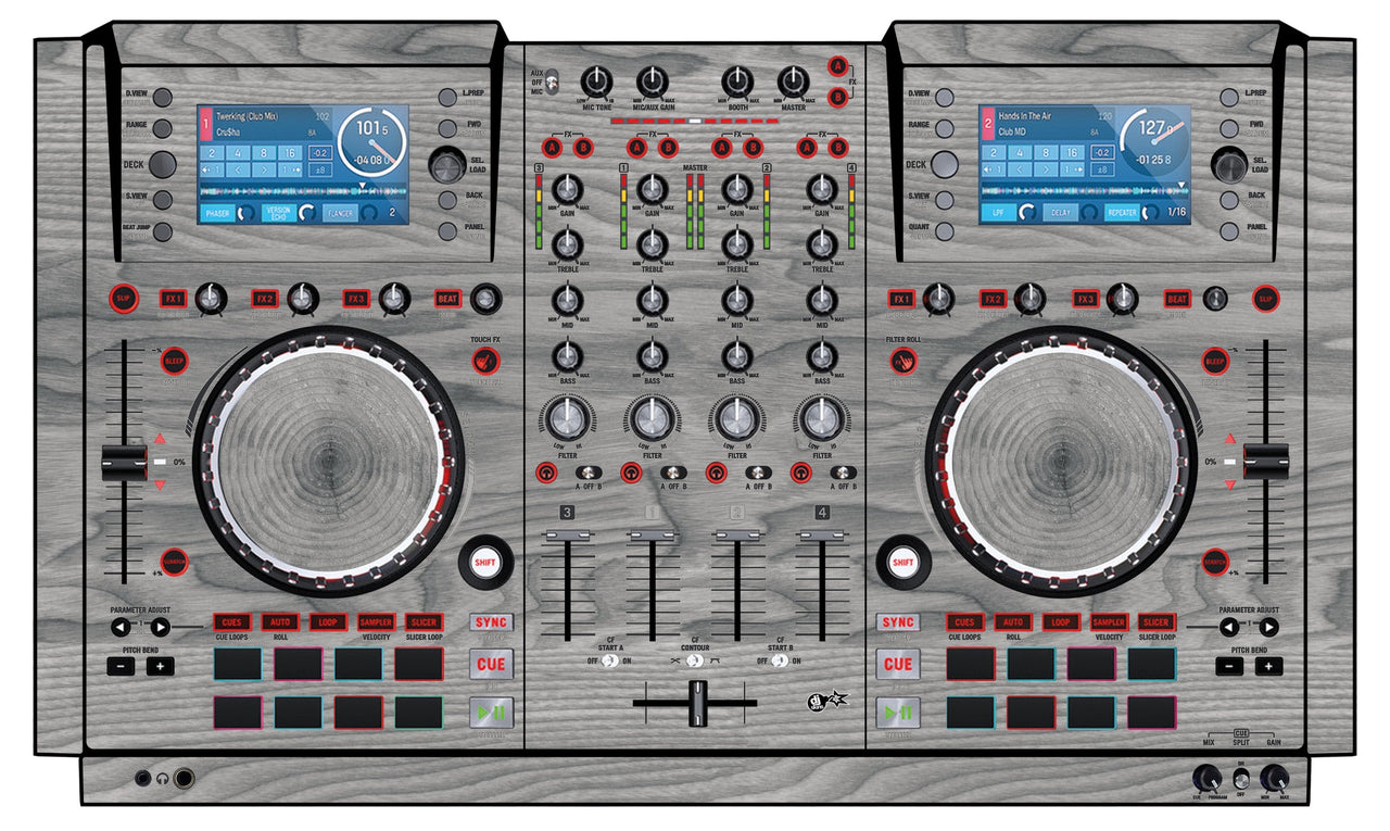 Numark NV 2 Skin Wood Grey