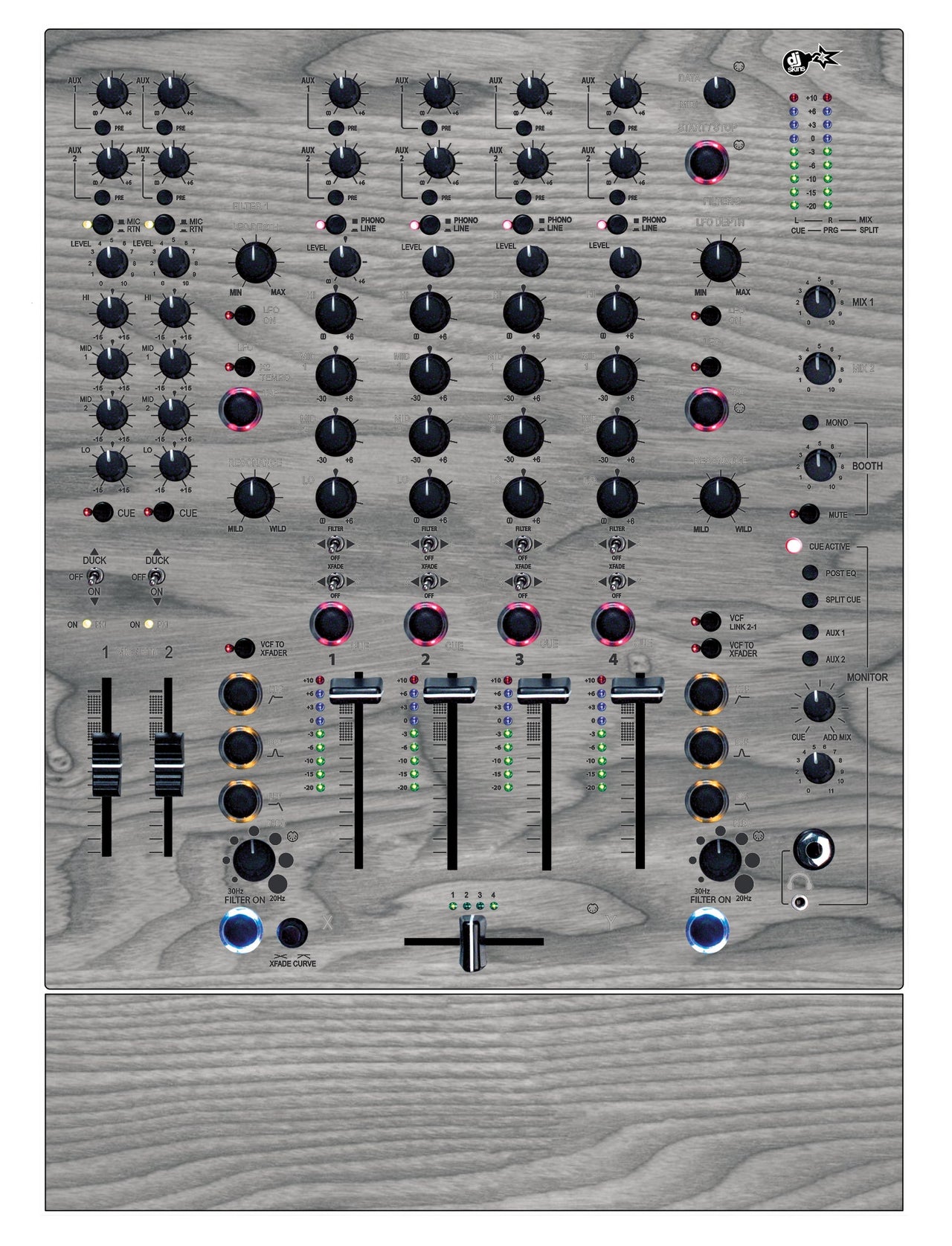 Allen and Heath XONE 92 Skin Wood Grey