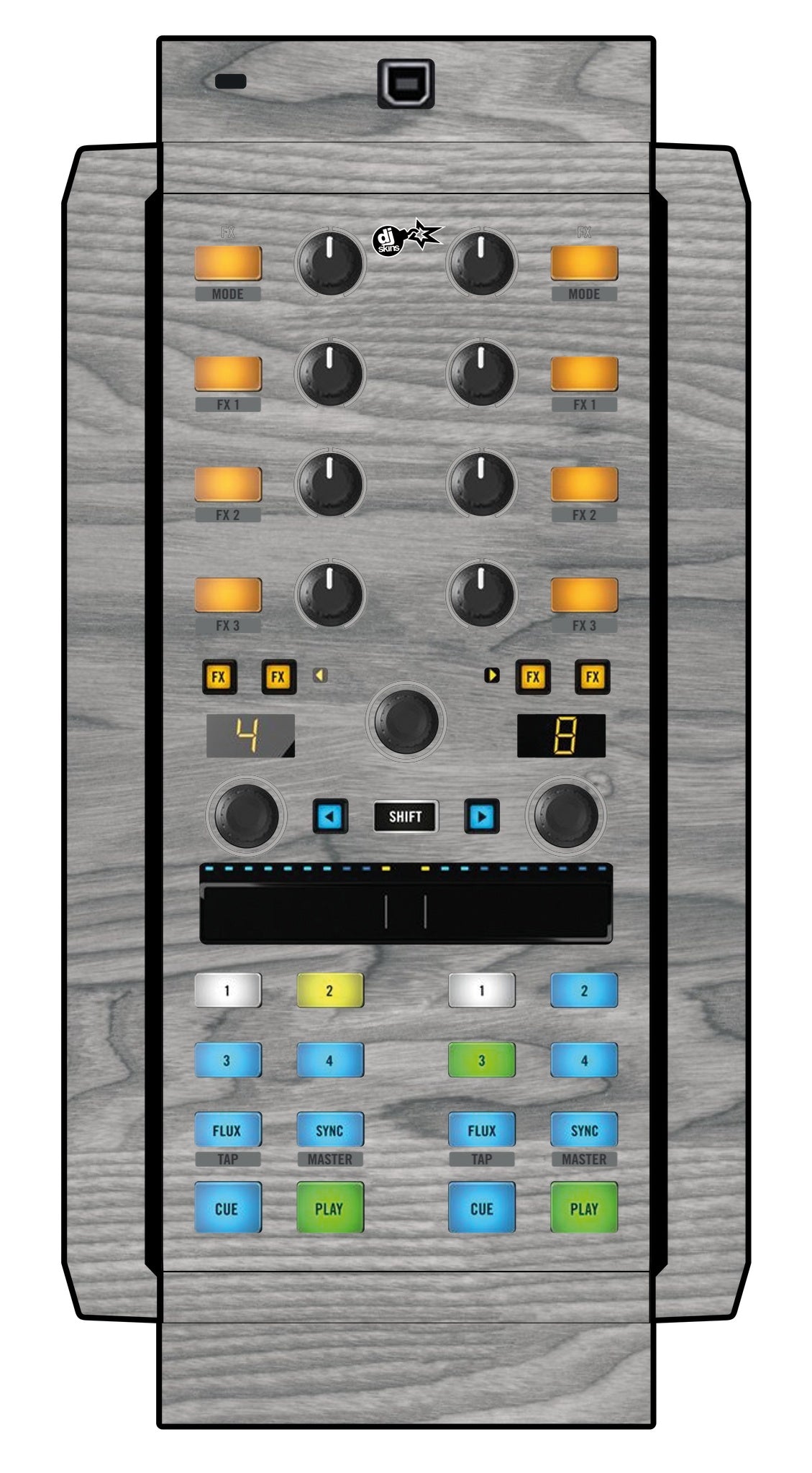Native Instruments X1 MK2 Skin Wood Grey