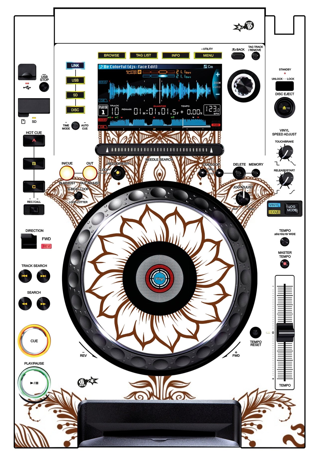 Pioneer DJ CDJ 2000 Skin Henna Classic