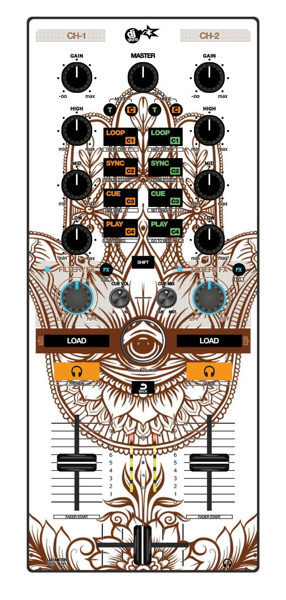 Reloop Mixtour Skin Henna Classic