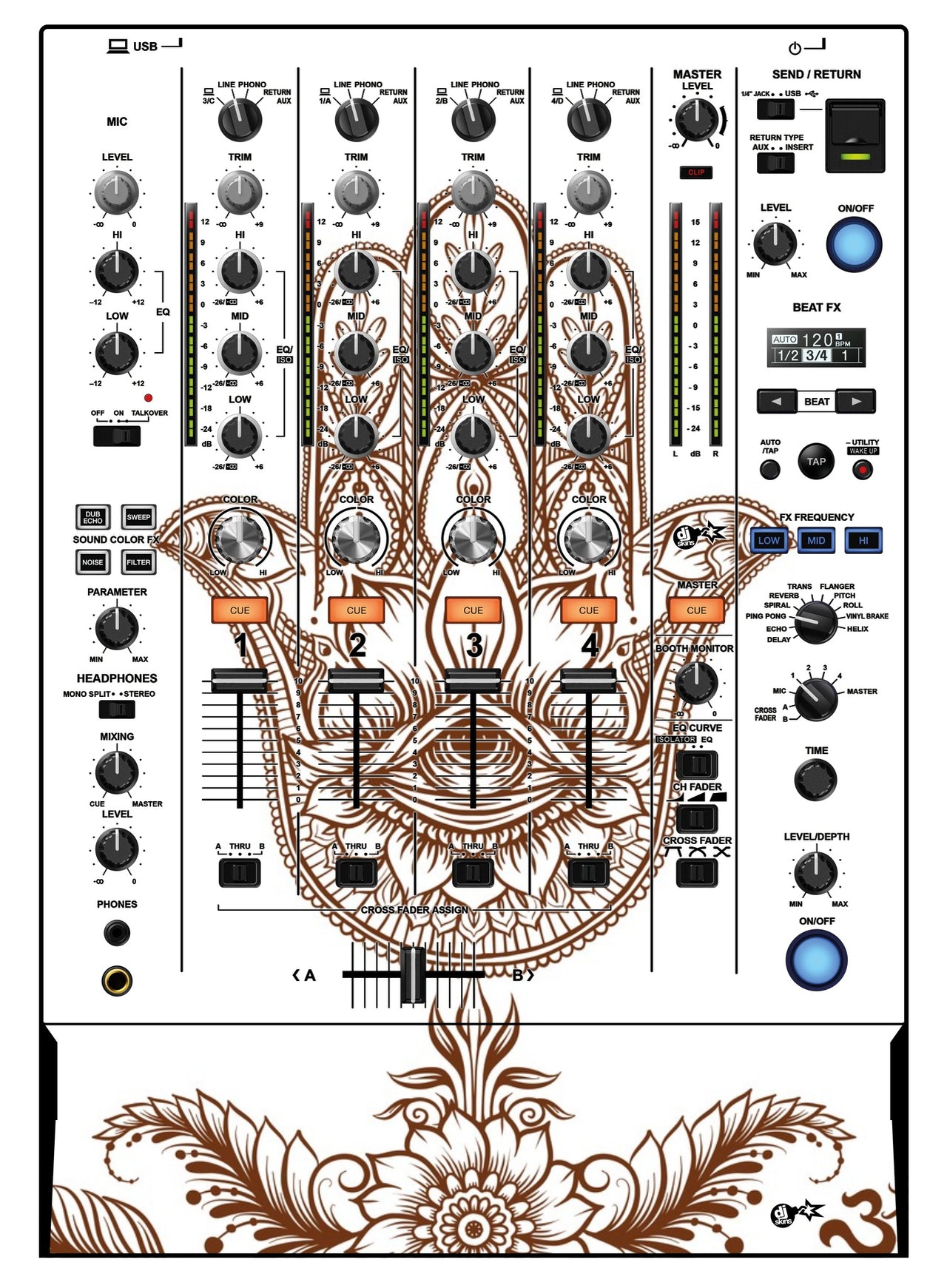 Pioneer DJ DJM 750 MK2 Skin Henna Classic