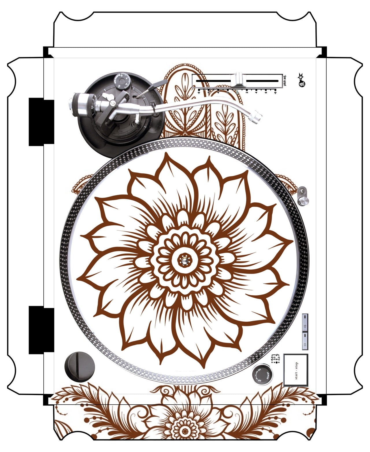 Technics 1200 / 1210 MK2 VERTICAL Skin Henna Classic