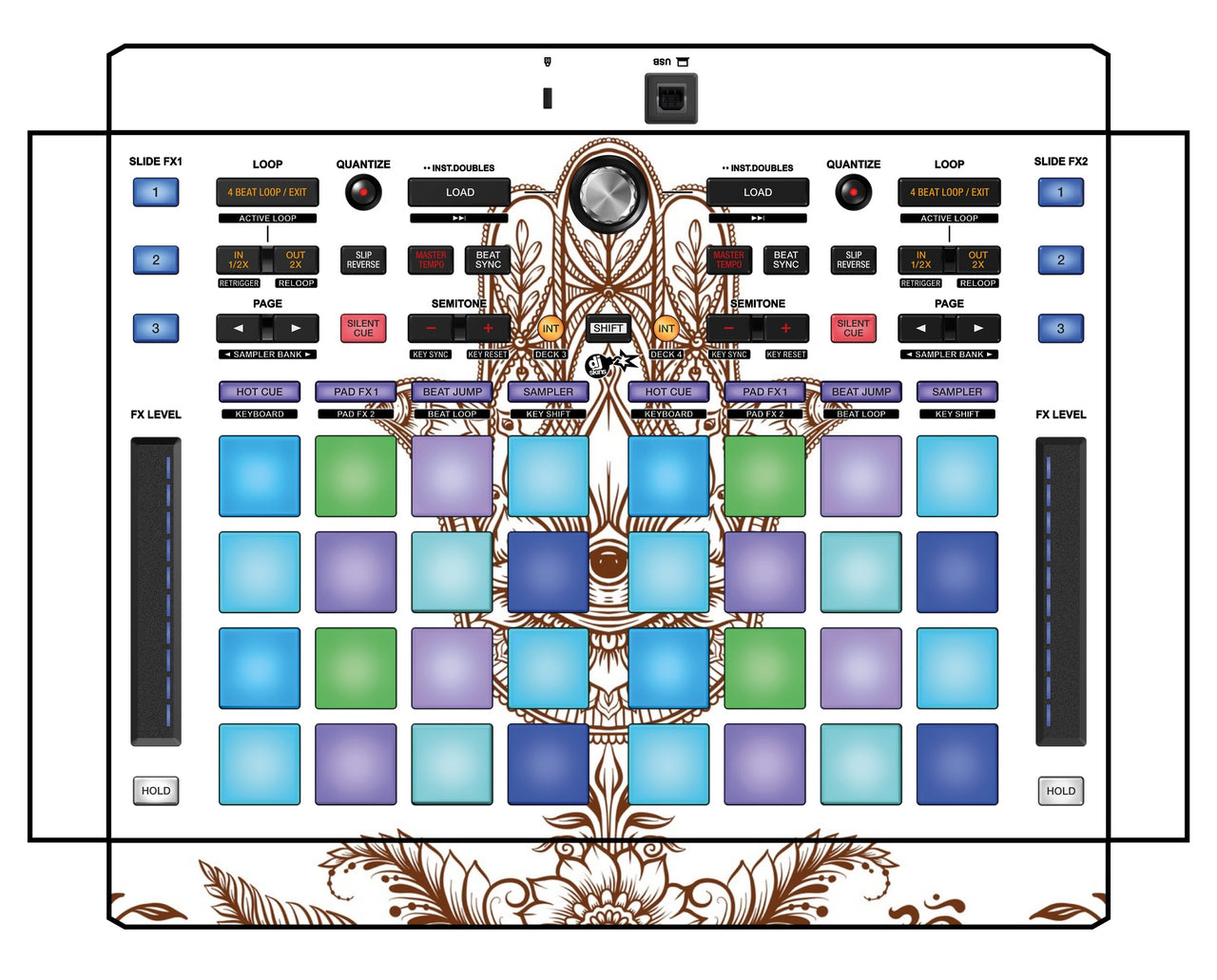 Pioneer DJ DDJ XP 1 Skin Henna Classic