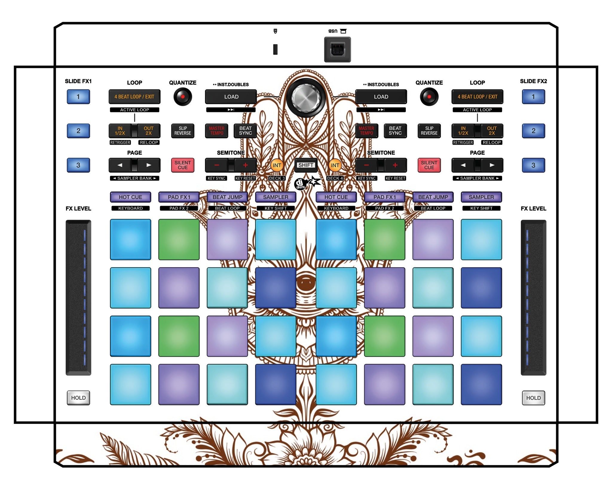 Pioneer DJ DDJ XP 1 Skin Henna Classic