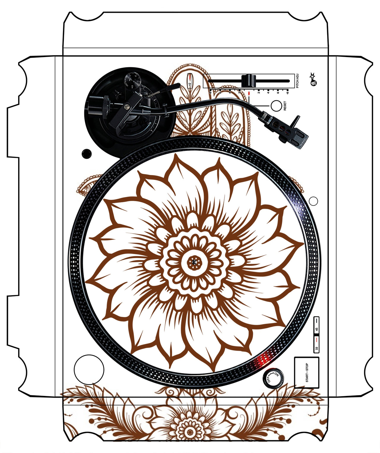 Technics 1200 / 1210 MK7 VERTICAL Skin Henna Classic