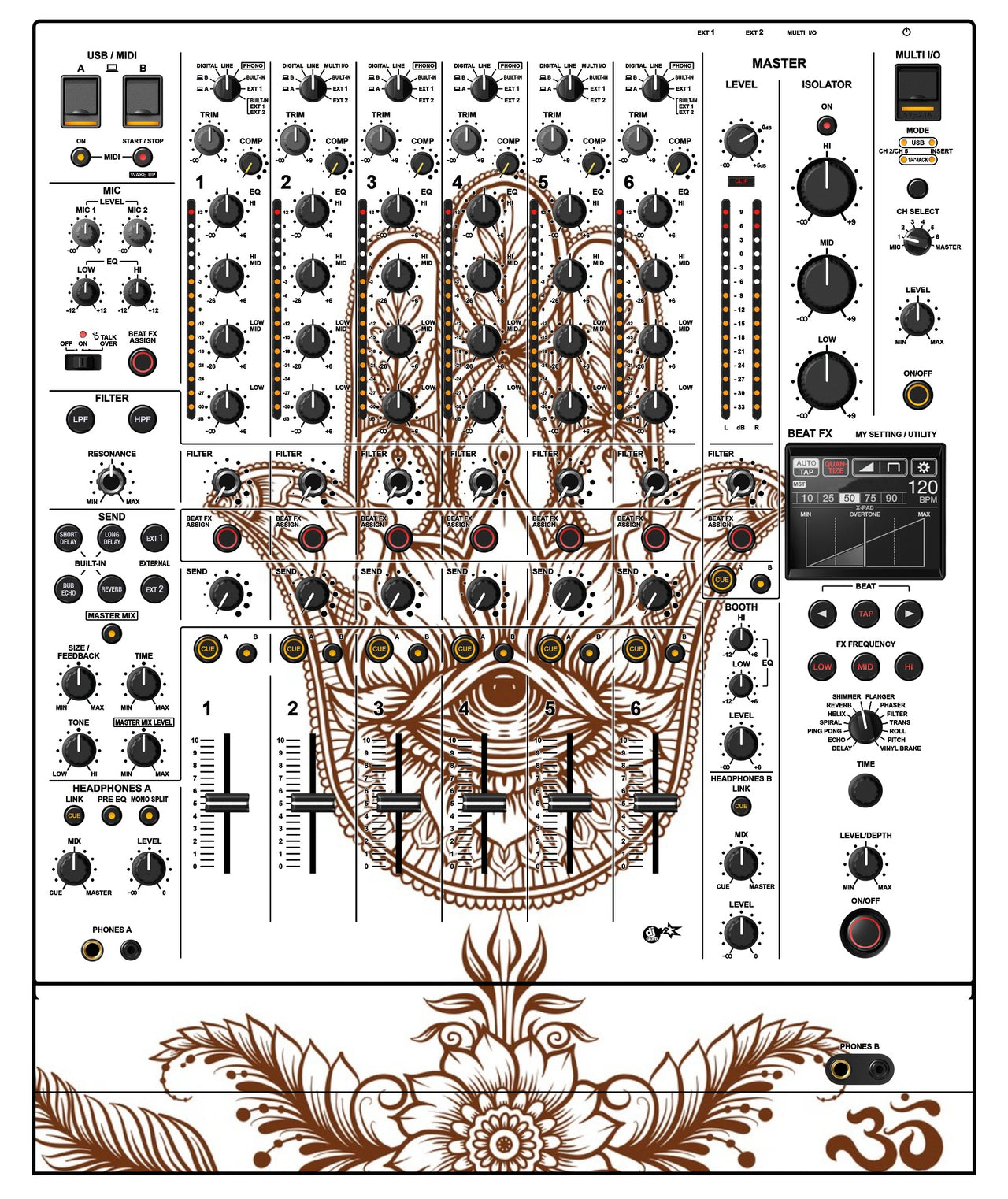 Pioneer DJ DJM V10 LF Skin Henna Classic