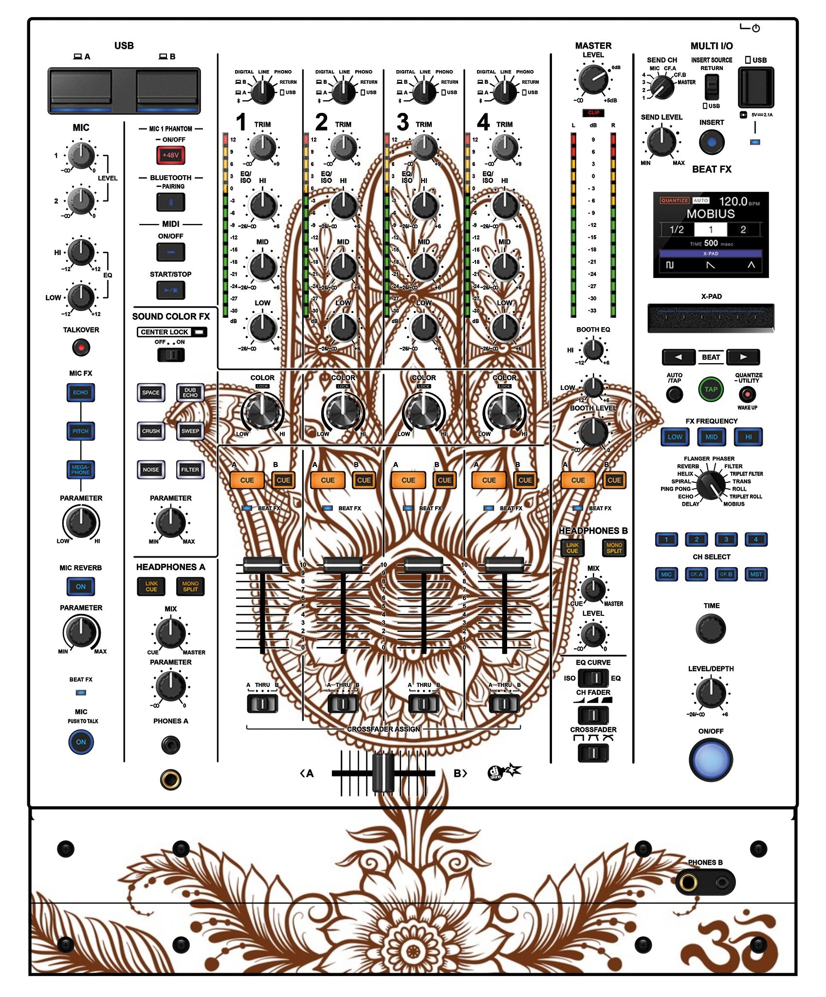 Pioneer DJ DJM A9 Skin Henna Classic