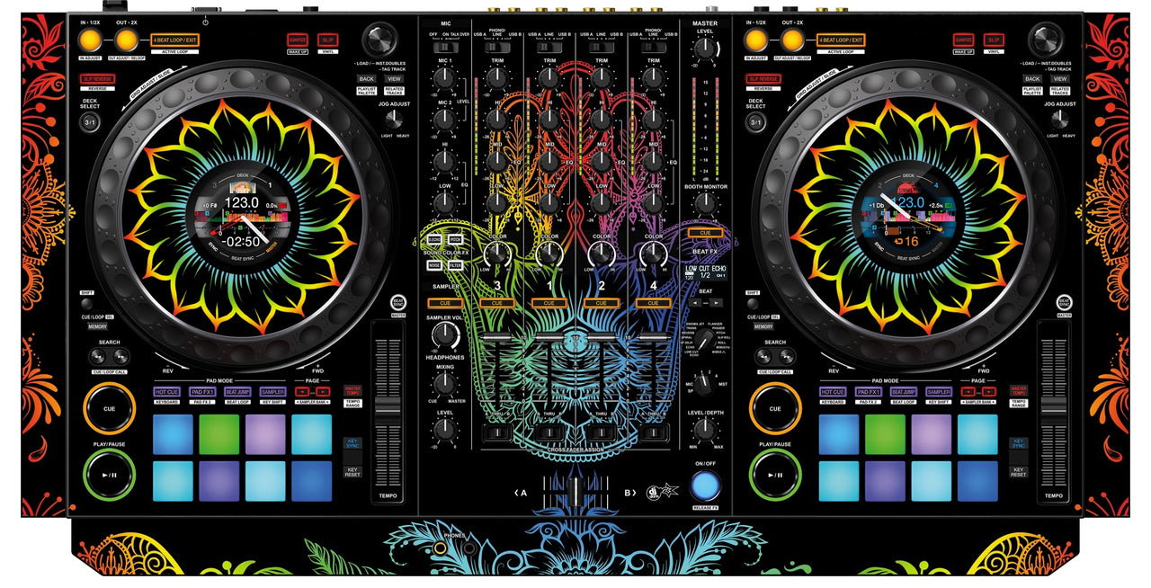 Pioneer DJ DDJ 1000 Skin Henna Rainbow