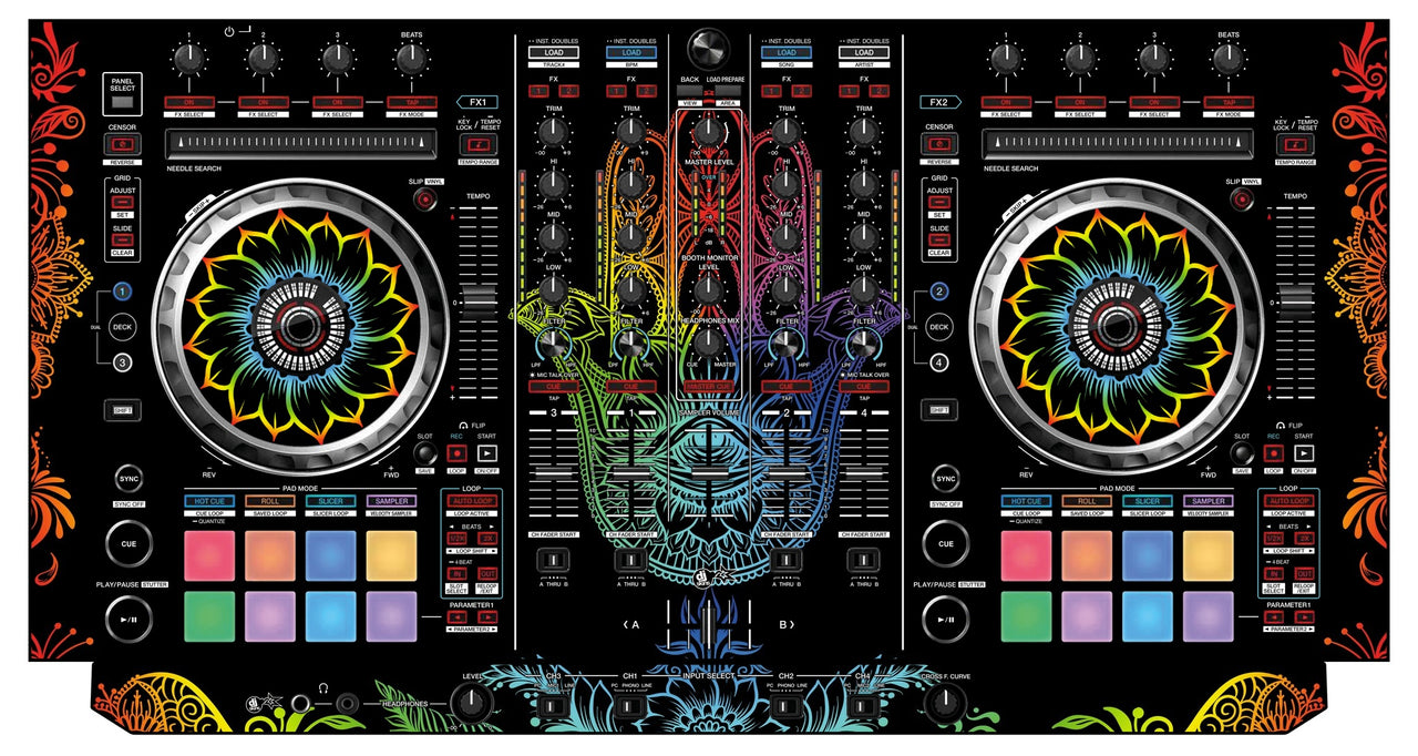 Pioneer DJ DDJ SX 2 Skin Henna Rainbow