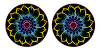 Universal Vinyl Labelsticker (12.5 cm - LARGE) Skin Henna Rainbow