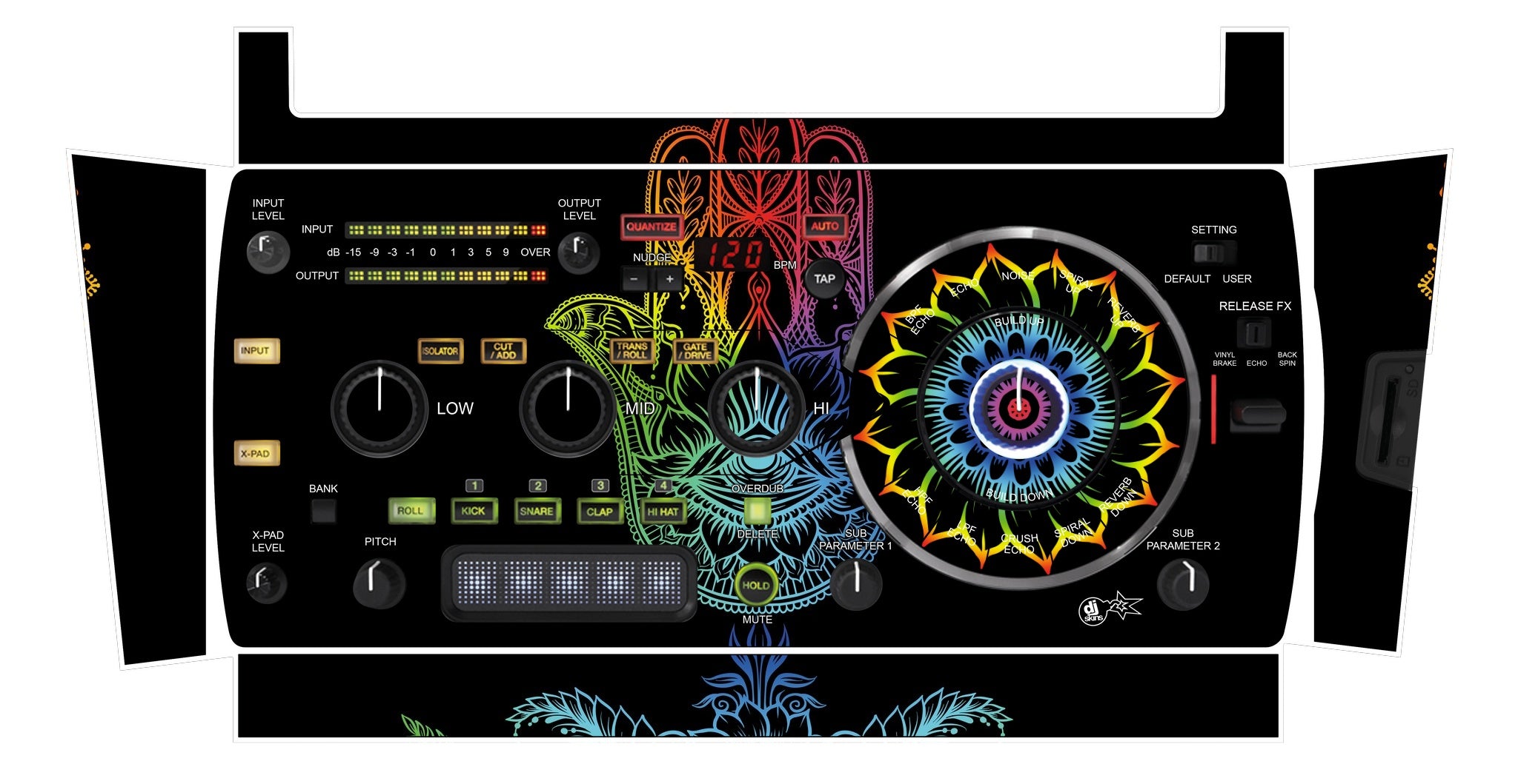 Pioneer DJ RMX 1000 Skin Henna Rainbow