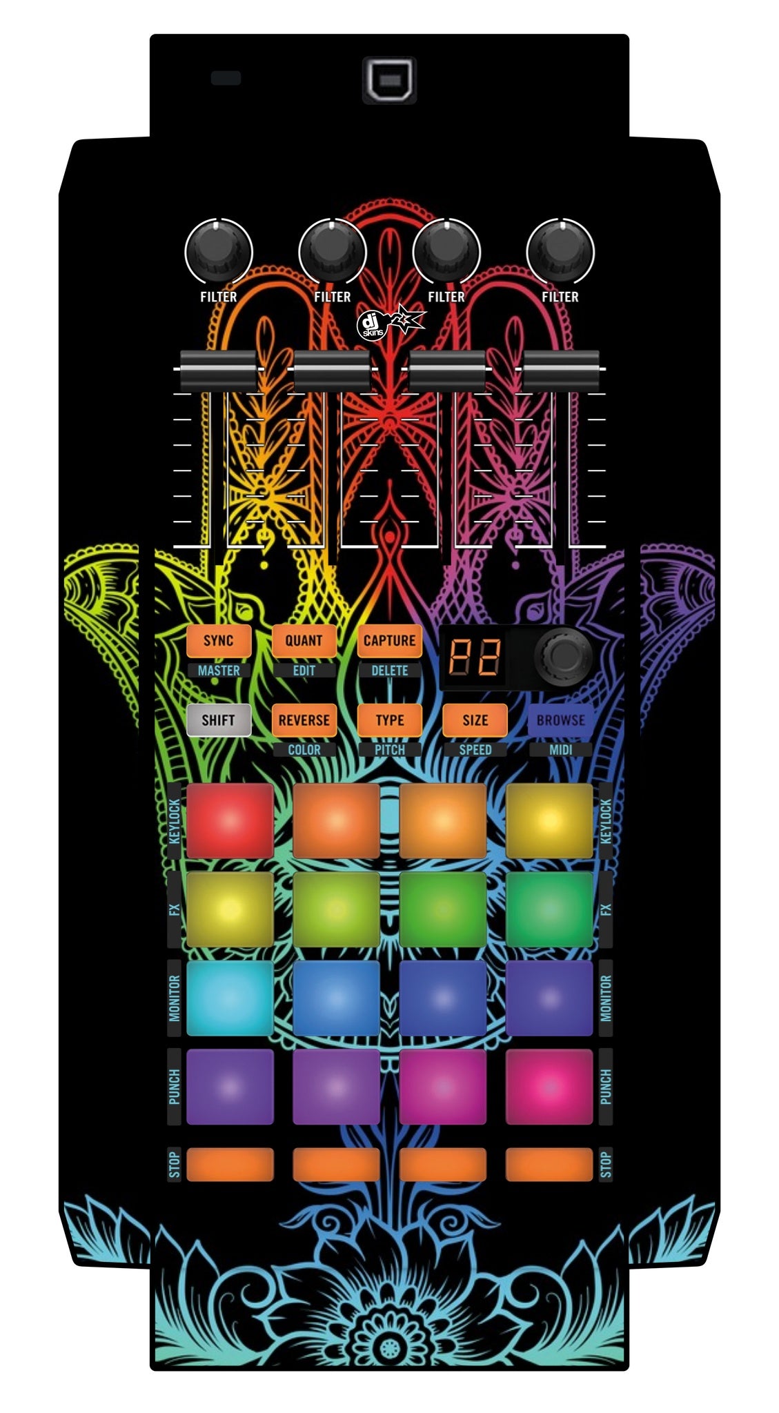 Native Instruments F1 Skin Henna Rainbow