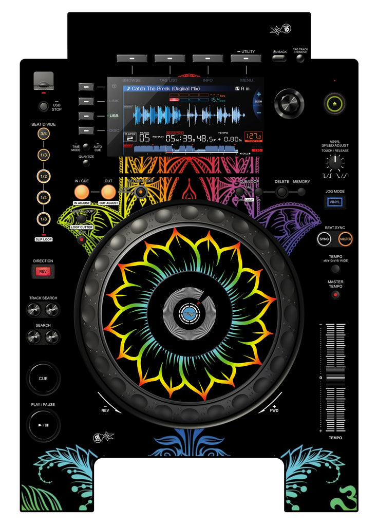 Pioneer DJ CDJ 900 NEXUS Skin Henna Rainbow