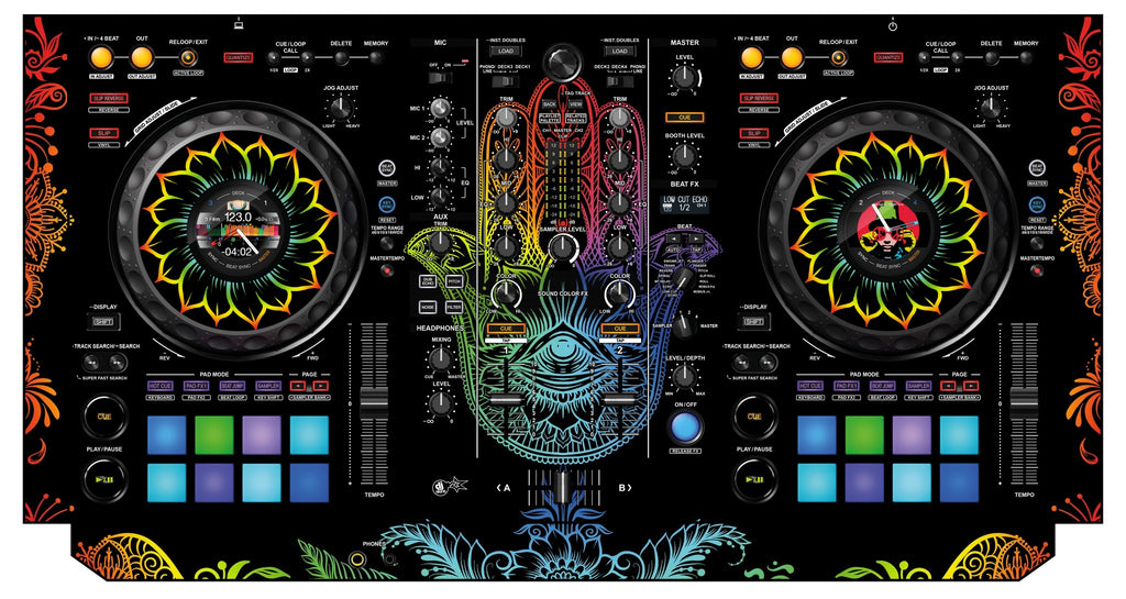 Pioneer DJ DDJ 800 Skin Henna Rainbow