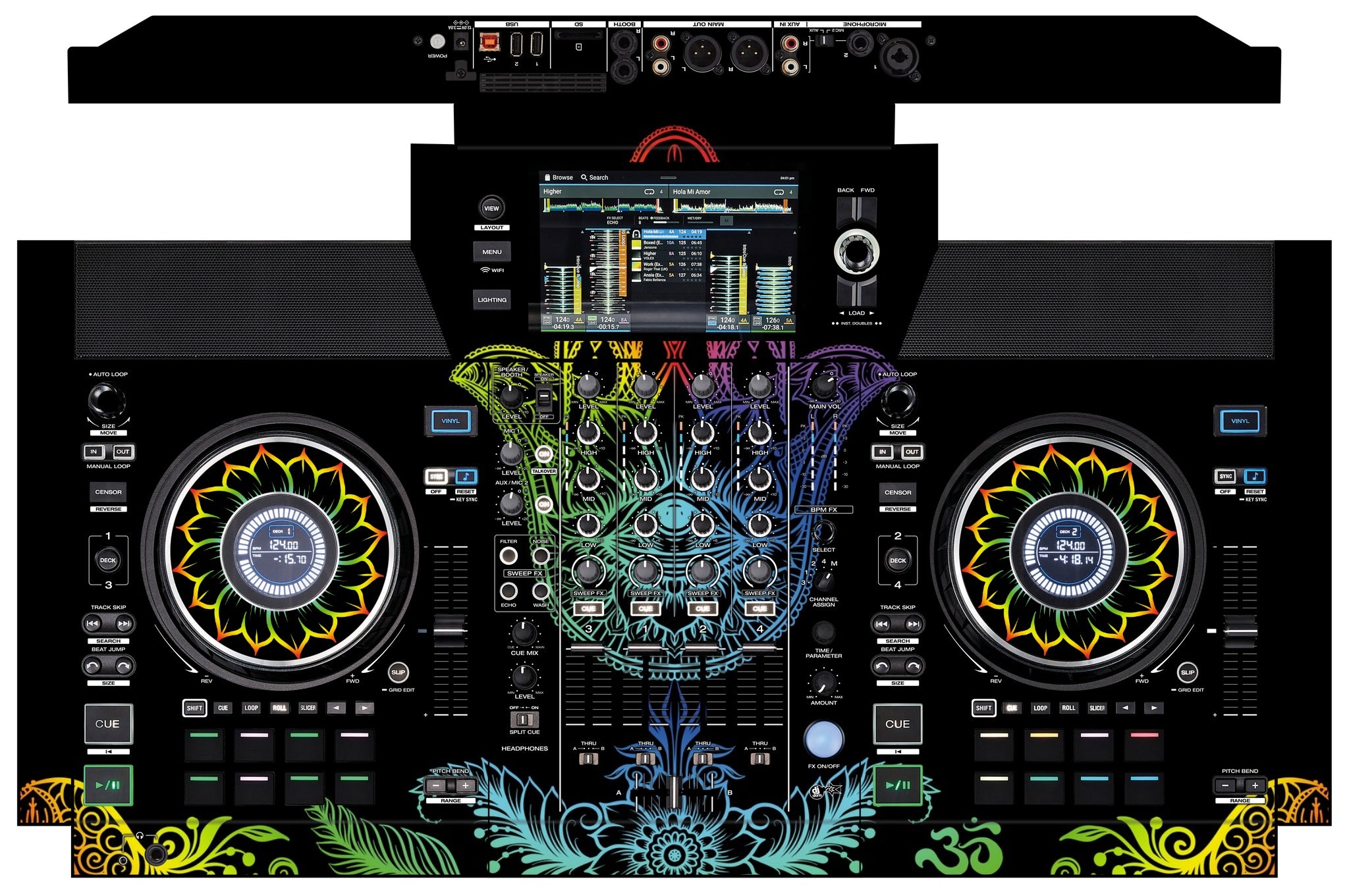 Denon DJ SC Live 4 Skin Henna Rainbow