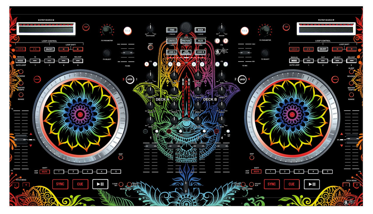 Numark NS 6 Skin Henna Rainbow